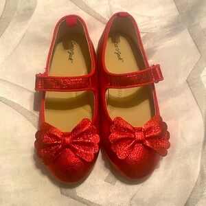 Toddler girls red ballet flat size 11